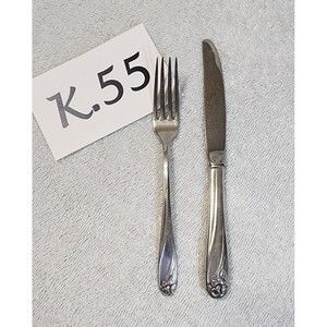 K.055- 1847 Rogers Bros. Flatware, Daffodil,  fork and knife replacement pieces